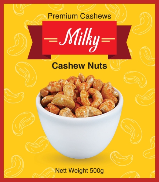 Milky Cashew Nuts processed in excellent hygienic conditions with great taste
